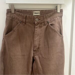 Straight Leg Women's Jeans in Brown - Relaxed High Waist